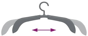 Cabides extensíveis 10 pcs cinzento