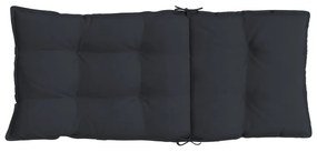 Almofadões p/ cadeira encosto alto 6 pcs tecido oxford preto