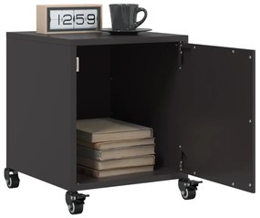 Mesas de cabeceira 2 pcs 36x39x43,5 cm aço preto