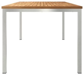 Mesa de Jantar ao Ar Livre 180x90x75 cm Madeira Sólida de Teca