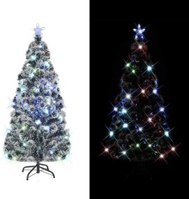 242426 vidaXL Árvore de Natal pré-iluminada c/ suporte 150 cm fibra ótica