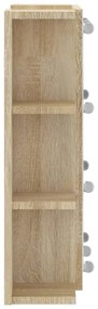 Armário espelhado com LED 70x16,5x60 cm carvalho sonoma