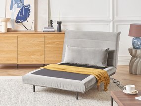 Sofá-cama em veludo cinzento claro SETTEN Beliani