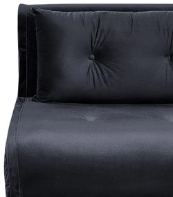 Sofá-cama de 2 lugares em veludo preto VESTFOLD Beliani