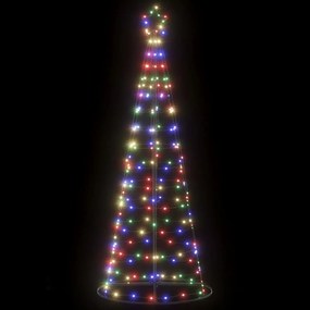vidaXL LED Árvore de Natal 200 LEDs Coloridos 180 cm