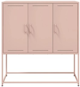 Aparador alto 100,5x39x107 cm aço rosa