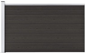 Painel de vedação WPC 175x105 cm preto