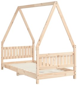 Estrutura de cama infantil 80x160 cm pinho maciço