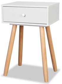 Mesas de cabeceira 2 pcs pinho maciço 40x30x61 cm branco