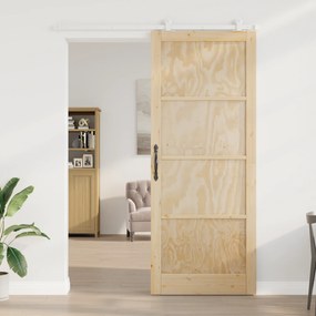 Porta Deslizante com Conjunto de Ferragens 'ORKDAL'Madeira Maciça de P