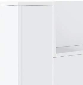 Armário de cabeceira com luzes LED 180x16,5x103,5 cm branco