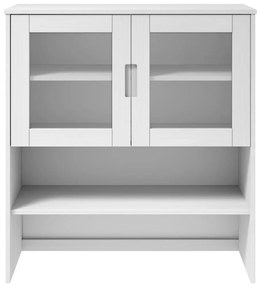 Armário Alto Eva em Pinho Maciço - Branco - Design Escandinavo