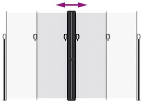 Toldo lateral retrátil 220x1000 cm branco