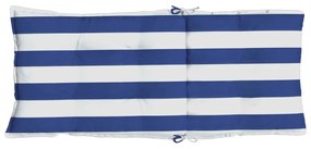Almofadões cadeira encosto alto 2 pcs tecido oxford azul/branco