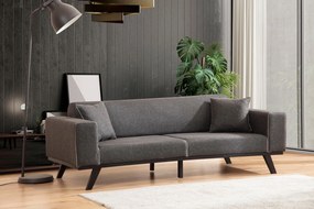 Sofá-Cama de 3 Lugares Leon – Antracite – 222x92x77 cm
