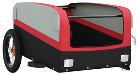 Reboque para bicicleta 30 kg ferro preto e vermelho