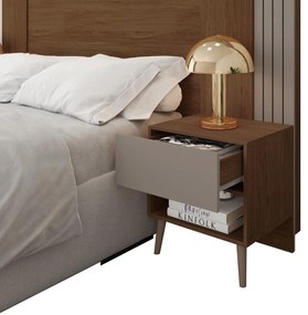 Cabeceira de Cama LUCHIA – Extensível + 2 Mesas de Cabeceira – MDP Hab