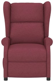 Poltrona reclinável elétrica tecido vermelho tinto
