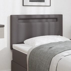 vidaXL Cabeceira de Design Simples Cinza 100 cm Couro Sintético