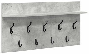 Cabideiro de Parede Cinzento cimento 80 x 40 x 12 cm