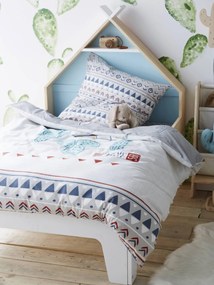 Cama evolutiva Montessori, para criança, tema Tipi branco