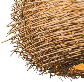 Candeeiro de suspensão rústico castanho em vime - Hatch 45