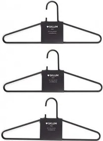 Pack De 6 Cabides Em Aço Alham Preto - Sklum