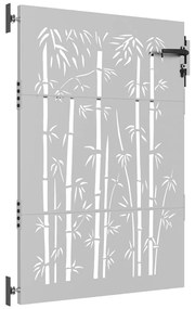 Portão de jardim 85x125 cm aço corten design bambu