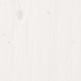 Cama sem colchão 140x200 cm madeira de pinho maciça branco