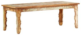 Mesa de centro 110x50x40 cm madeira recuperada maciça