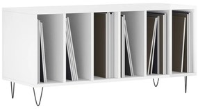 Armário p/ discos 100x38x48 cm deriv. madeira branco brilhante