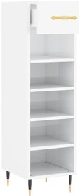 Sapateira 30x35x105 cm derivados de madeira branco brilhante