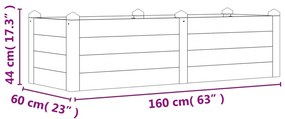 Canteiro elevado de jardim 160x60x44 cm madeira acácia maciça