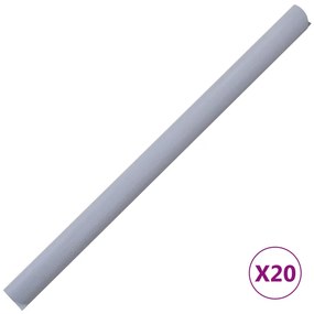 4 pcs painéis privacidade jardim 35x0,19m PVC cinza-claro fosco