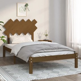 vidaXL Estrutura de cama 100x200 cm madeira maciça castanho mel