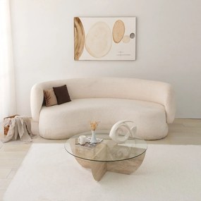 Mesa de Centro Lily – Travertino – Diâmetro 90 cm Altura 30 cm