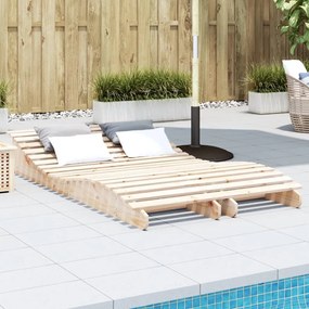 vidaXL Espreguiçadeiras 2 pcs 205x60x31,5 cm madeira de pinho maciça