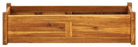 Canteiro elevado de jardim 100x30x25 cm madeira de acácia