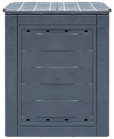 Compostor de jardim 60x60x73 cm 260 L cinzento