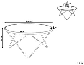 Mesa de centro efeito de mármore com dourado MERIDIAN II Beliani