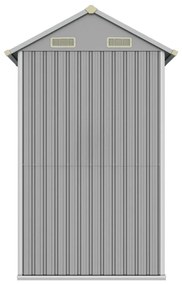 Abrigo de jardim 192x152,5x237 cm aço galvanizado cinza-claro