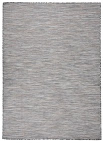 Tapete de tecido plano p/ exterior 200x280 cm castanho e azul