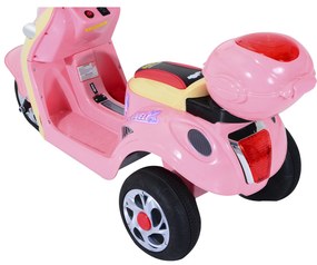 Carro de triciclo Moto elétrica infantil com Bateria para crianças com mais de 3 anos 108x51x75cm Rosa