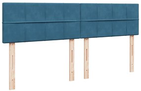 Estrutura cama otomana colchões 180x200 cm veludo azul escuro