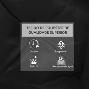 Conjunto de 2 Almofadas de Cadeira 50x98x8 cm (Não incluidas) Almofadas de Cadeira de Exterior para Jardim Terraço Varanda Preto