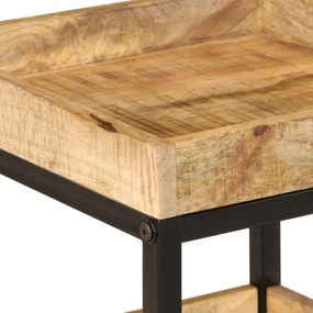 Mesa de Apoio 35x35x45 cm Madeira Sólida de Mangueira