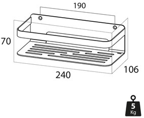 Tiger Prateleira para casa de banho Caddy cromado 1400030346