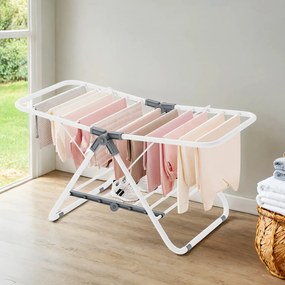 Estendal pequeno 44 x 101 x 54 cm com 2 braços, dobrável branco