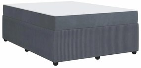Estrutura de cama com colchão Cinzento escuro 160 x 200 cm