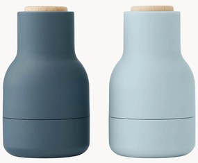 Moinhos de sal e pimenta pequenos com tampa em madeira de faia Bottle Grinder, conjunto de 2